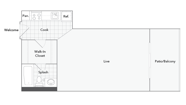 Fayette Studio Floorplan