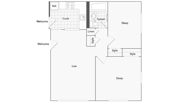 Burlinton 2-Bedroom Floorplan