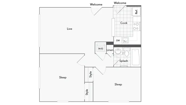 Bristol 2-Bedroom Floorplan