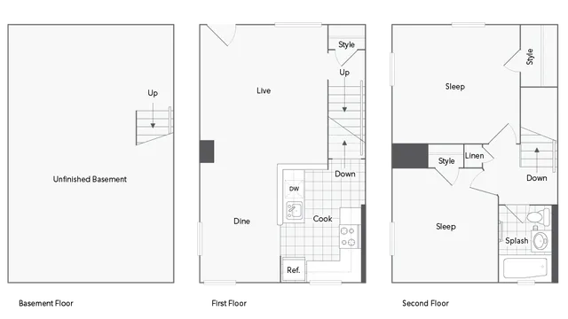 Blacksburg 2-Bedroom Floorplan