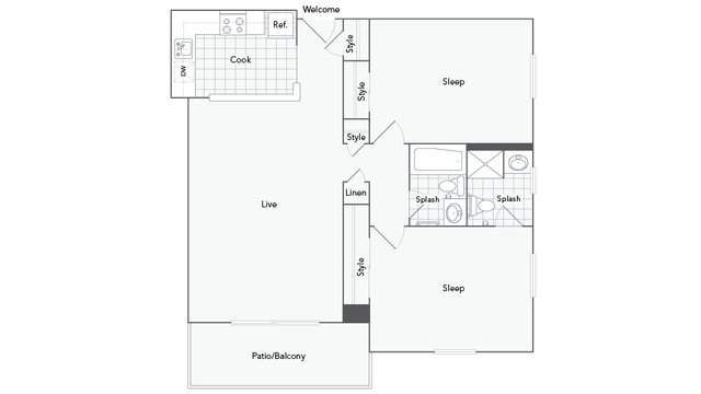 Cambridge 2-Bedroom Floorplan