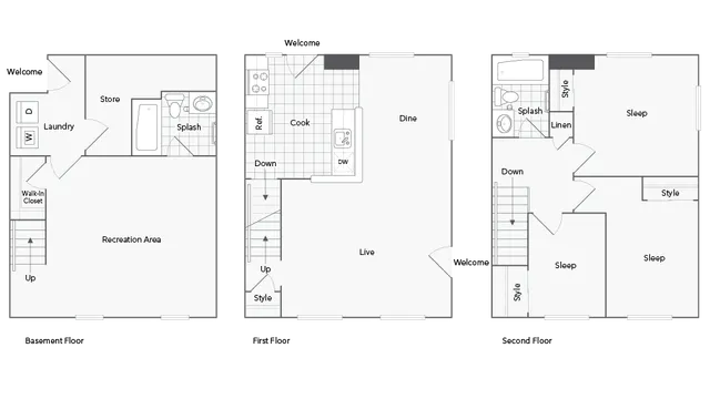 Dayton 3-Bedroom Floorplan