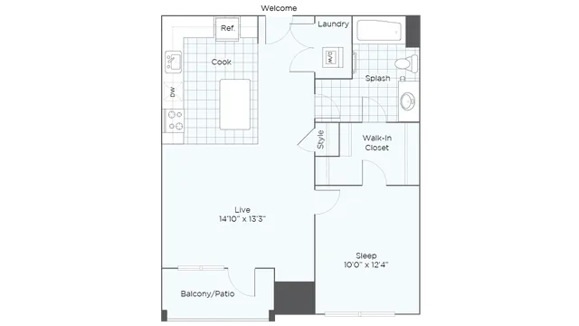 Nordhaus Plan A3 1-Bedroom