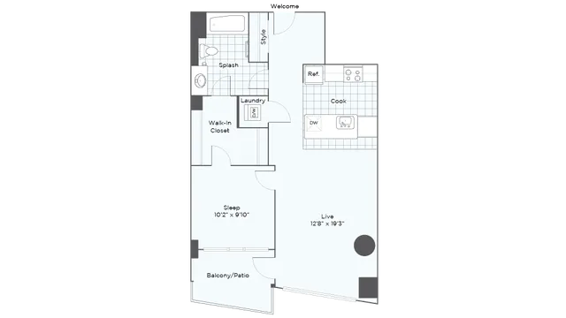 Nordhaus Plan A4T 1-Bedroom