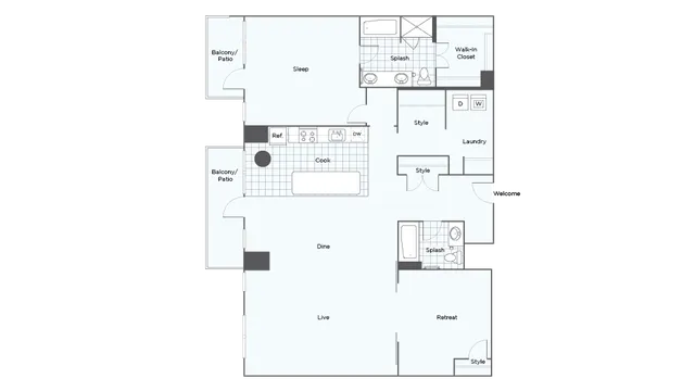 Penthouse G | 1-Bed Penthouse