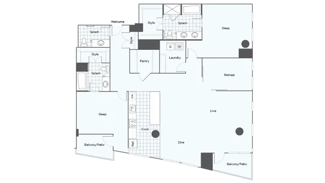 Penthouse B | 1-Bed Penthouse