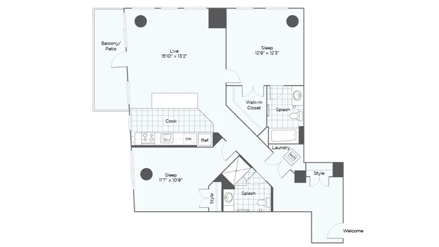Nordhaus Plan B4T 2-Bedroom