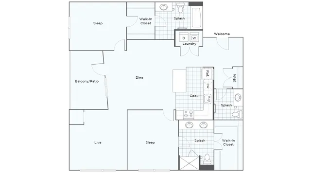 Nordhaus Plan B5 2-Bedroom
