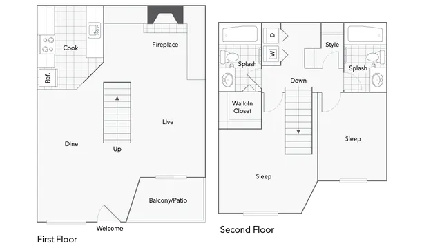 Floorplan Images | ReNew on Ridgewood Apartments & Townhomes