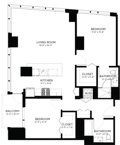 Floorplan Image | North Water Apartments