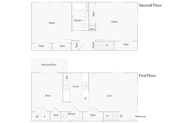 Cape Coral | 2-Bedroom Floorplan