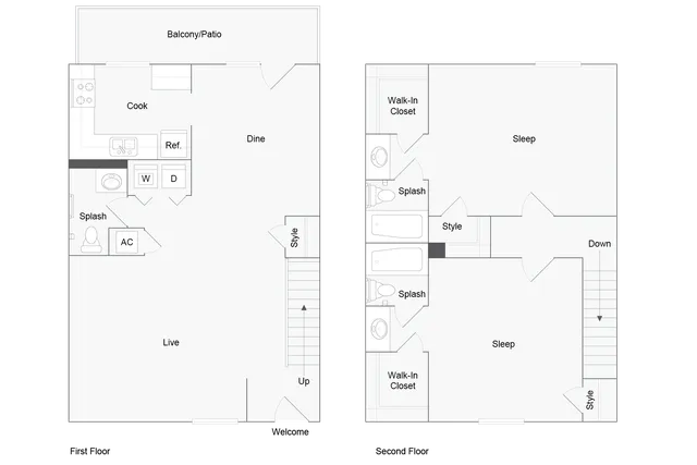 Canton | 2-Bedroom Floorplan