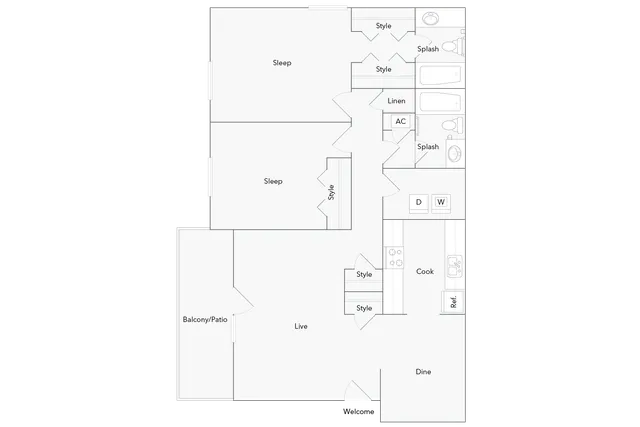 Carlisle | 2-Bedroom Floorplan