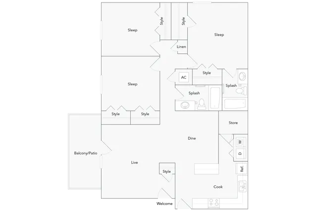 Derry | 3-Bedroom Floorplan