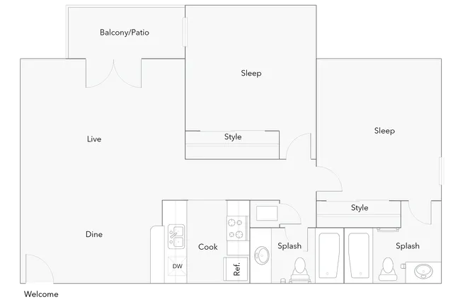 Cambridge | 2-Bedroom Floorplan