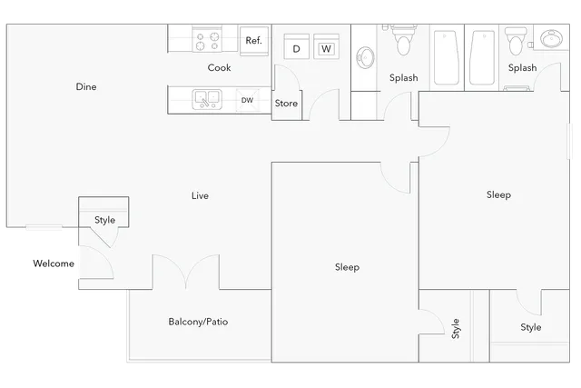 Carlisle | 2-Bedroom Floorplan