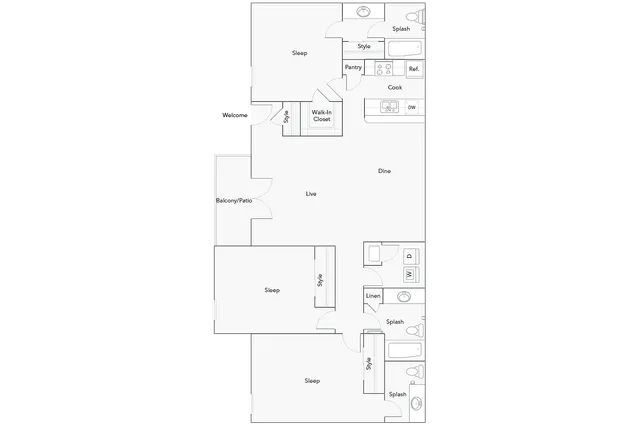 Dormont | 3-Bedroom Floorplan