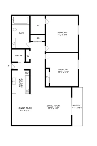 B1 | 2-Bedroom Floorplan