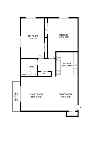 B2 | 2-Bedroom Floorplan