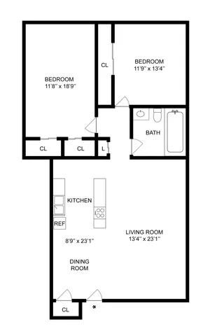 B2 | 2-Bedroom Floorplan