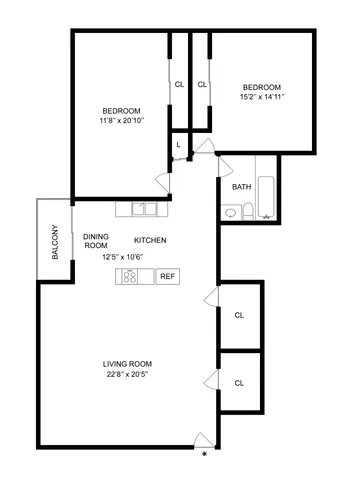 B4 | 2-Bedroom Floorplan
