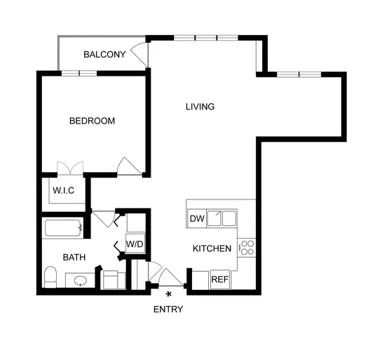 Holton | 1-Bedroom Floorplan