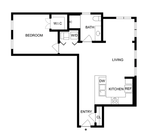 McKinley | 1-Bedroom Floorplan