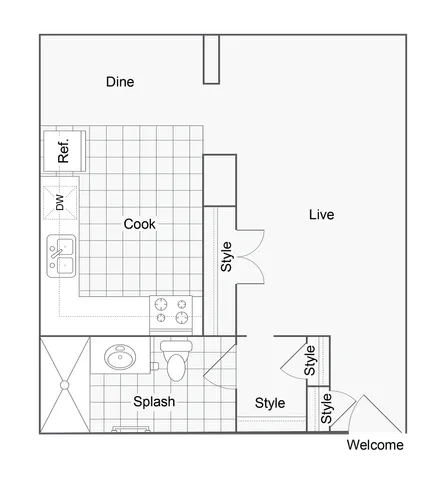 Brady | Studio Floorplan