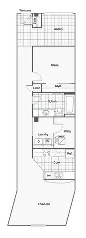 Murray LURA | 1-Bedroom Floorplan