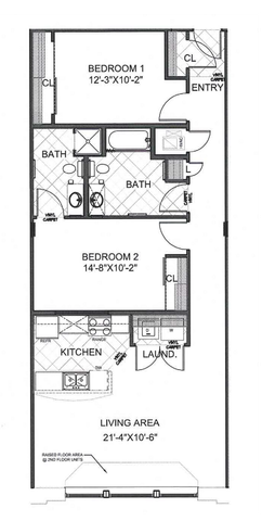 Tacoma LURA | 2-Bedroom Floorplan
