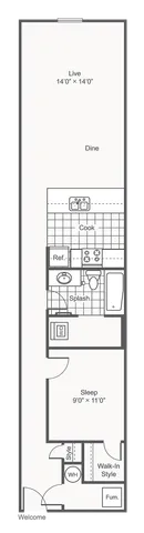 Atlas | 1-Bedroom Floorplan