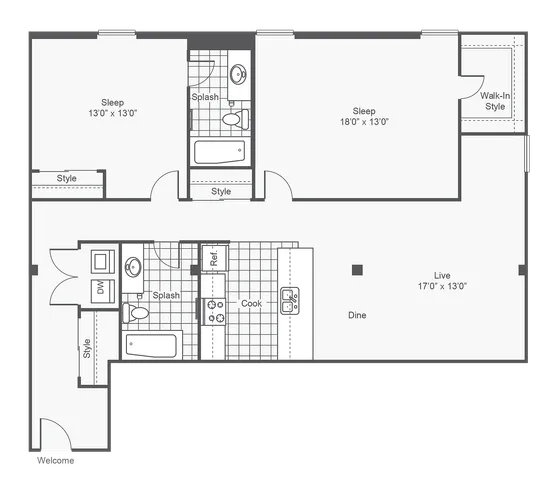 Eclipse | 2-Bedroom Floorplan