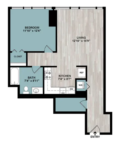 A2 | 1-Bedroom Floorplan