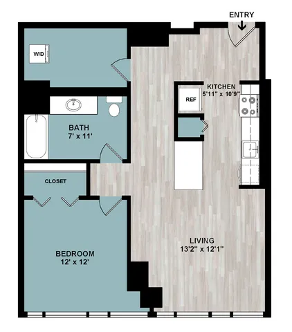 A4 | 1-Bedroom Floorplan