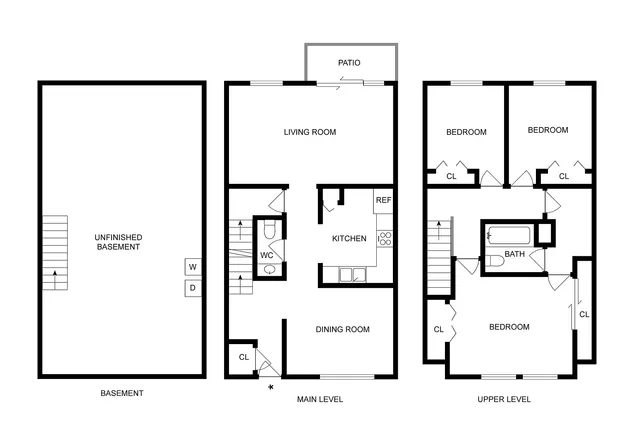 3BD x 1.5BA Townhome