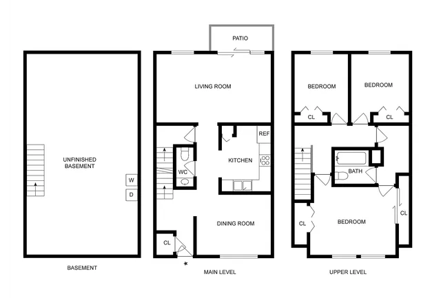 3BD x 1.5BA Townhome Affordable