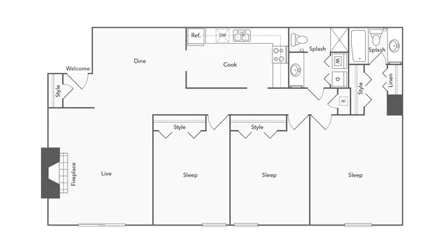 3 Bed 2 Bath with Washer Dryer