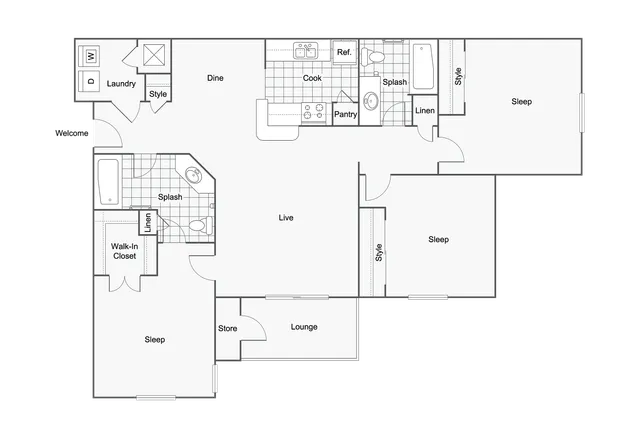 Concord | 3-Bedroom Floorplan