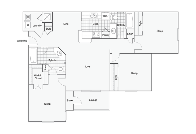 Concord Lura | 3-Bedroom Floorplan