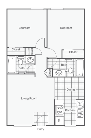 Paisley | 2-Bedroom Floorplan