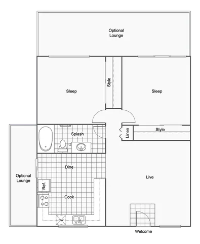 Sycamore | 2-Bedroom Floorplan