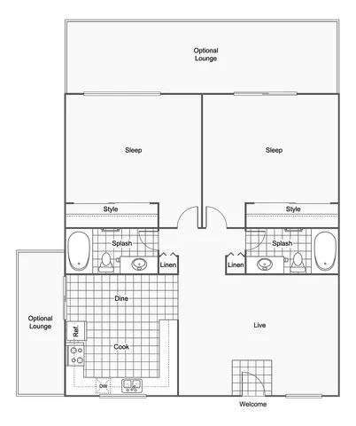 Maplecrest | 2-Bedroom Floorplan