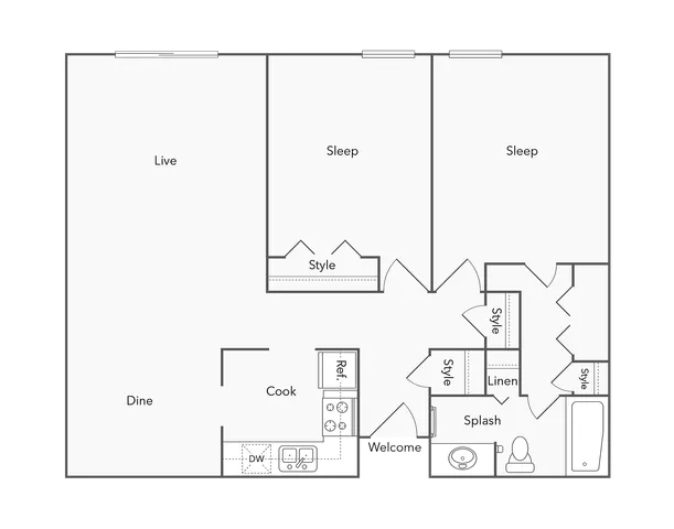 2 BR x 1 BA in Meadowview Estates, Kentucky | 1000 sq ft | ReNew Breckenridge Apartment Homes