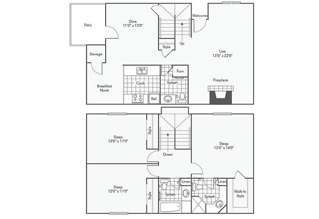C3 | 3-Bedroom Floorplan