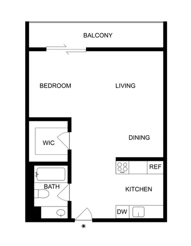West | Studio Floorplan