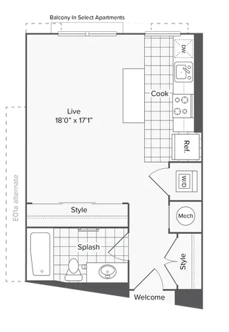 Studio - A Floorplan
