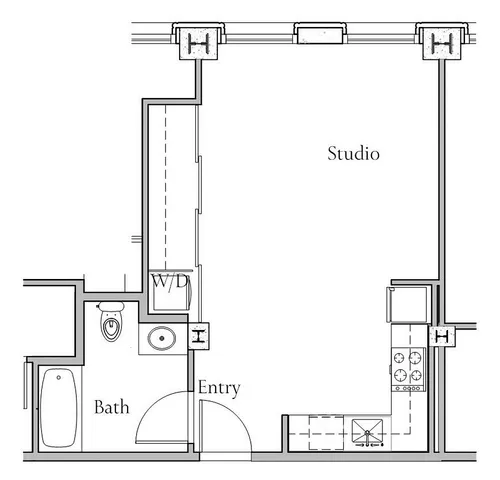 Studio B Floorplan