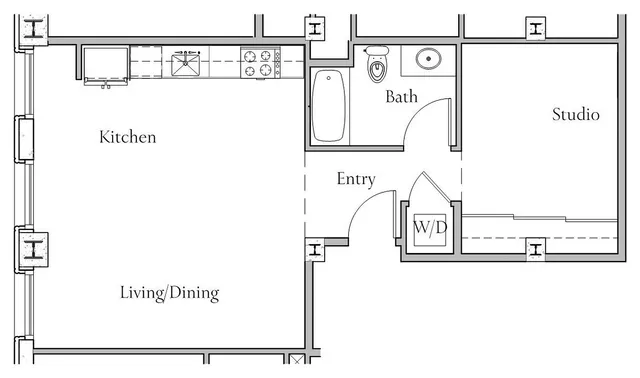 Studio I Floorplan