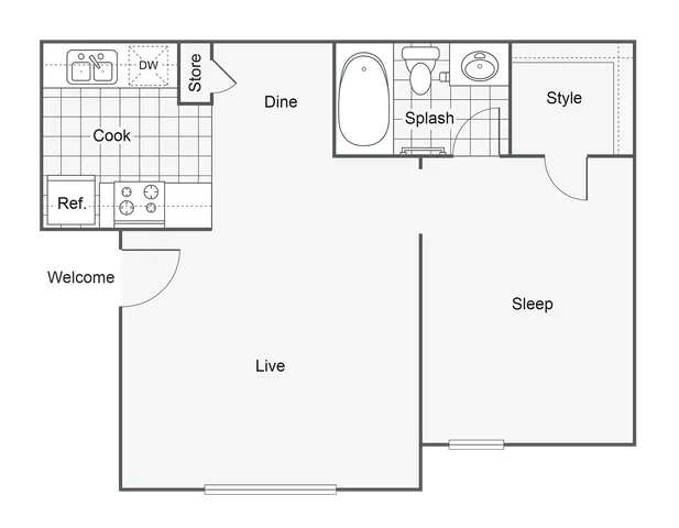 Studio - A Floorplan