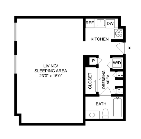 Studio - A Floorplan